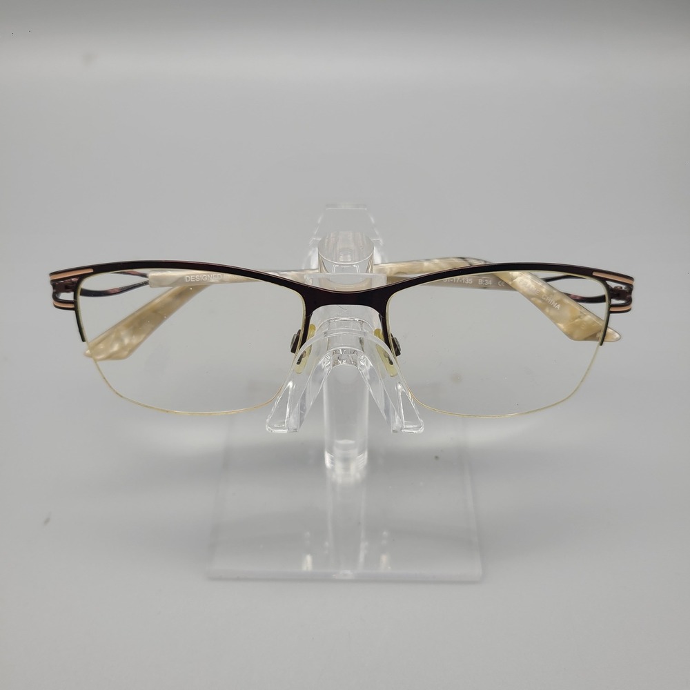 Brendel 922042 Brown Semi-Rimless Eyeglass Frames Women 51-17-135 Germany